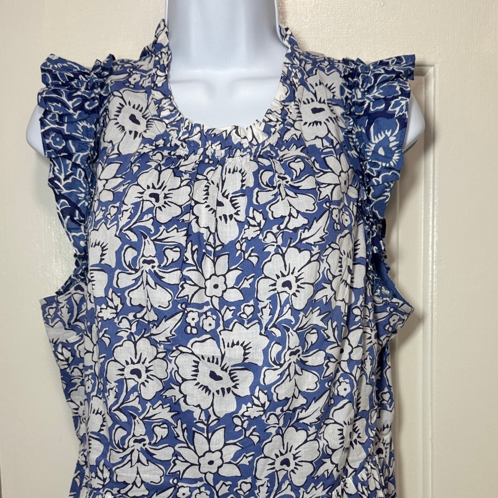 J. Crew Block Print Floral Maxi Dress 14